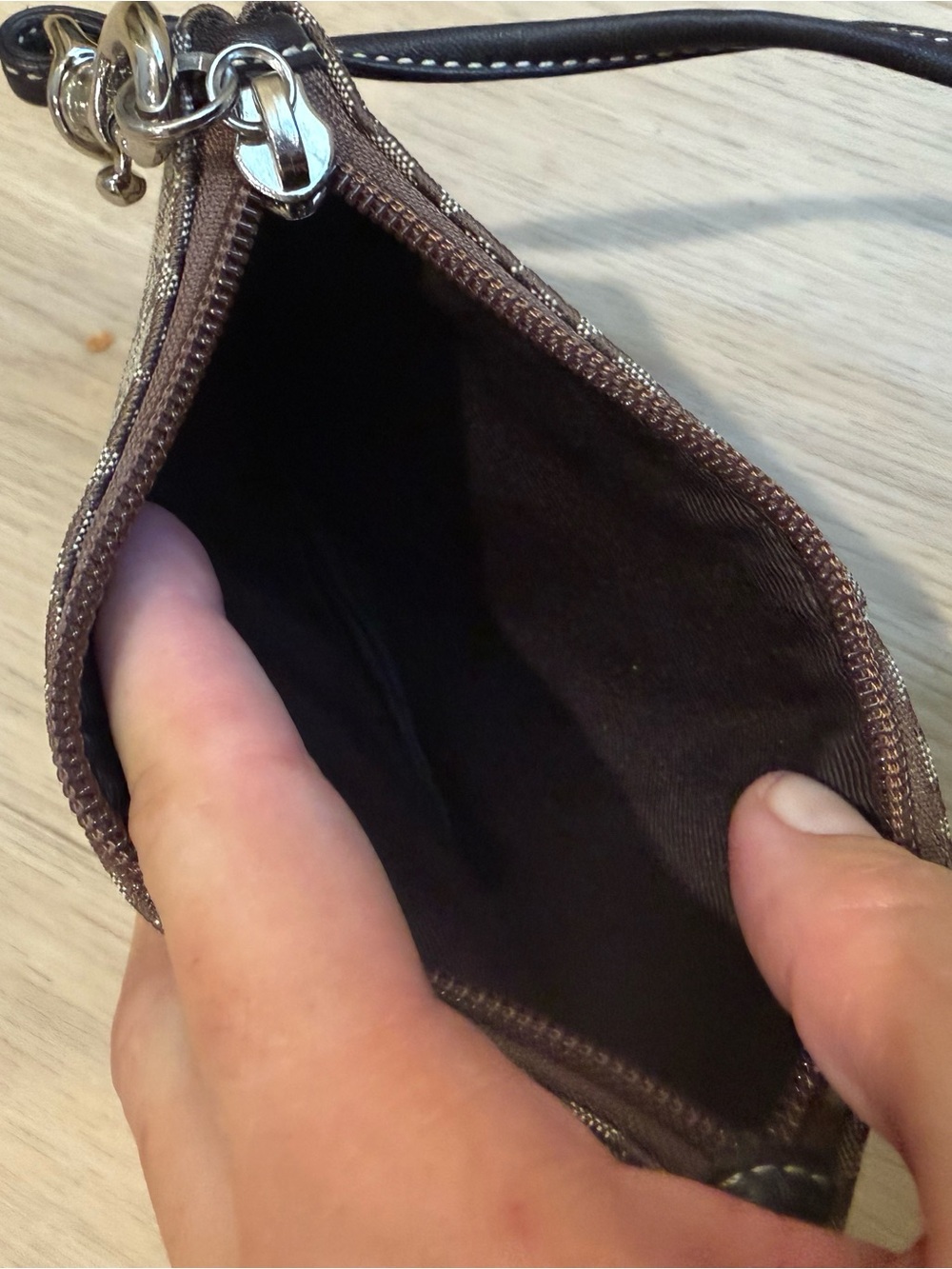 Coach Signature Canvas Wristlet - Picture 5 of 5